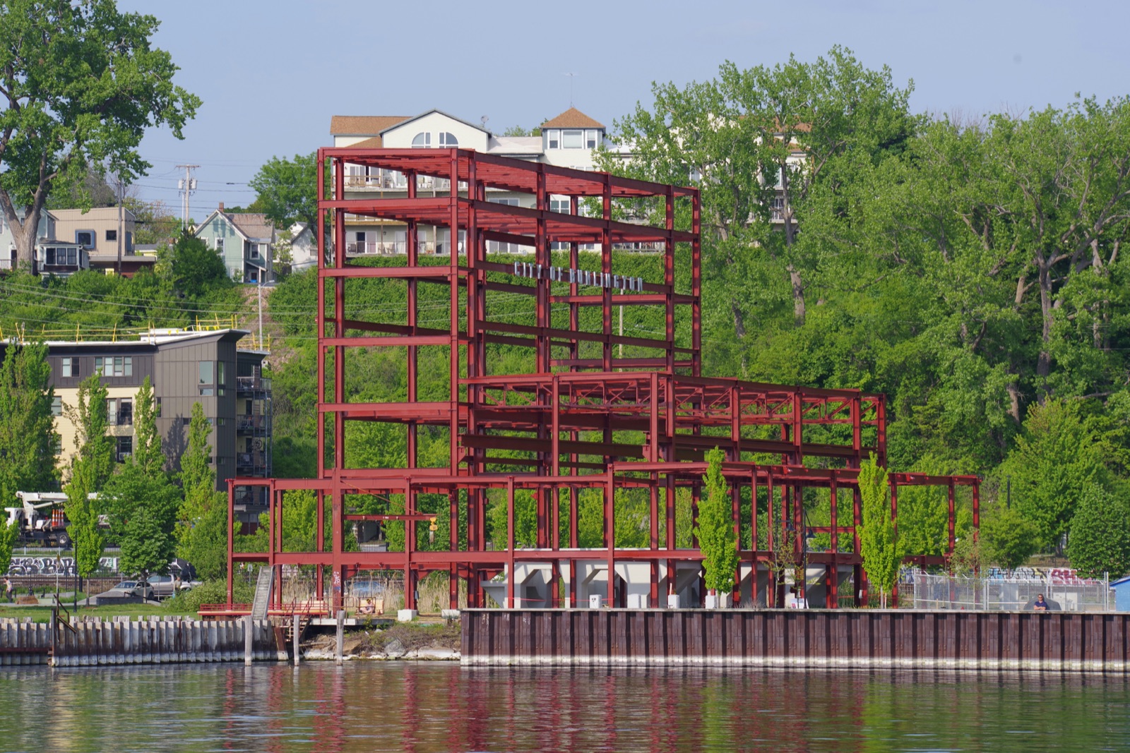 The Moran Frame, a historical landmark on the Burlington, Vermont waterfront