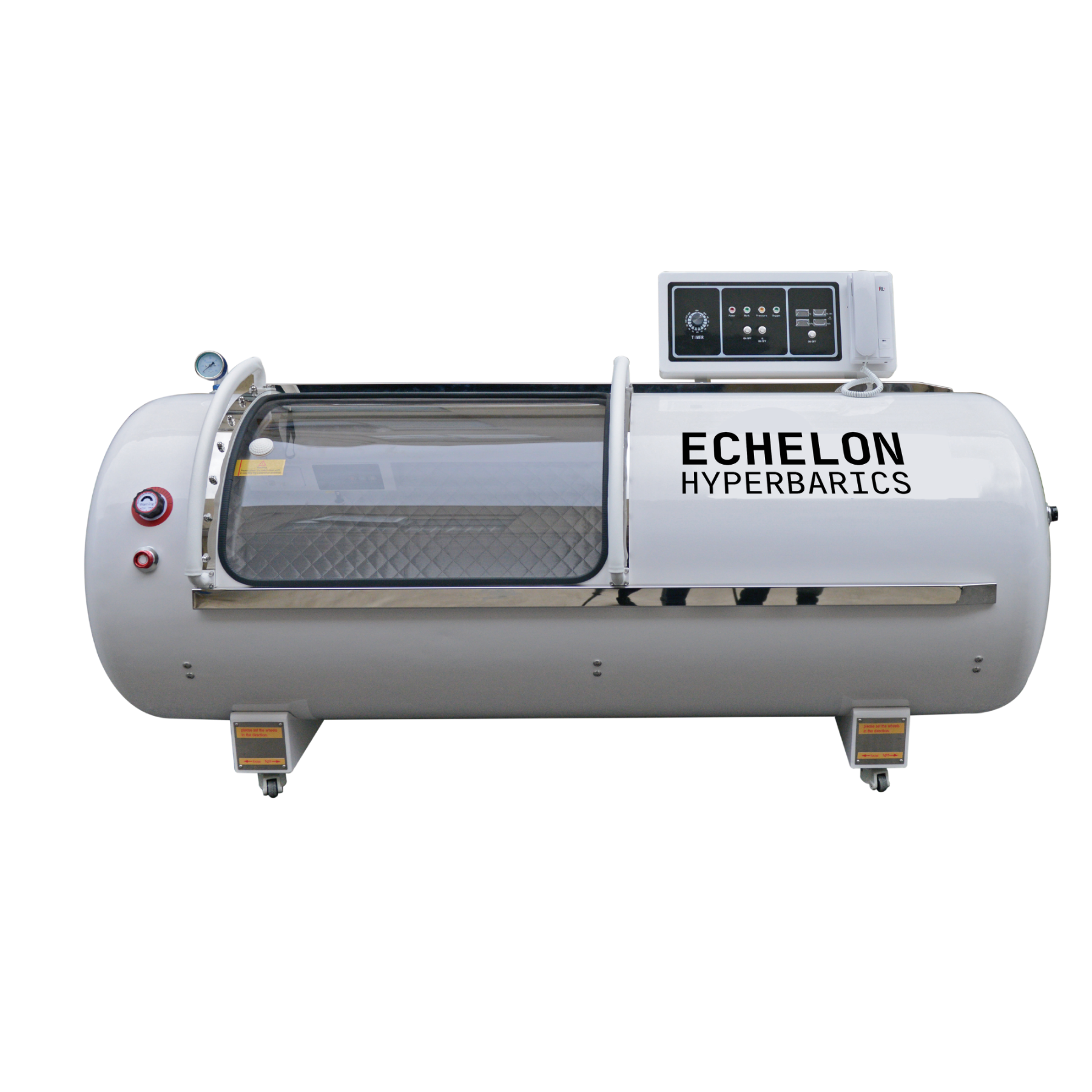 Vespers HP1501 hyperbaric chamber, three-quarter view